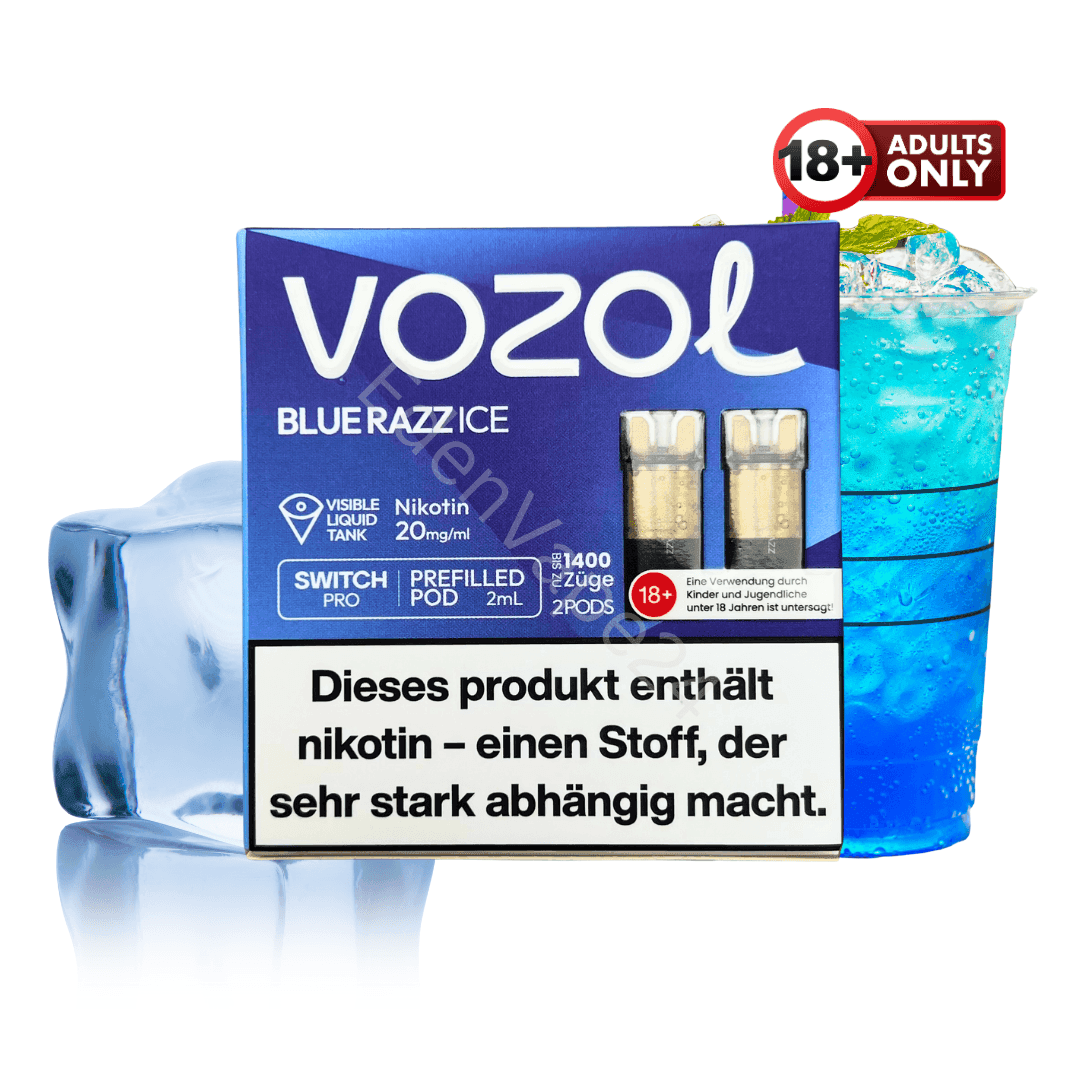 Vozol Pod - Blue Razz Ice - EdenVape24