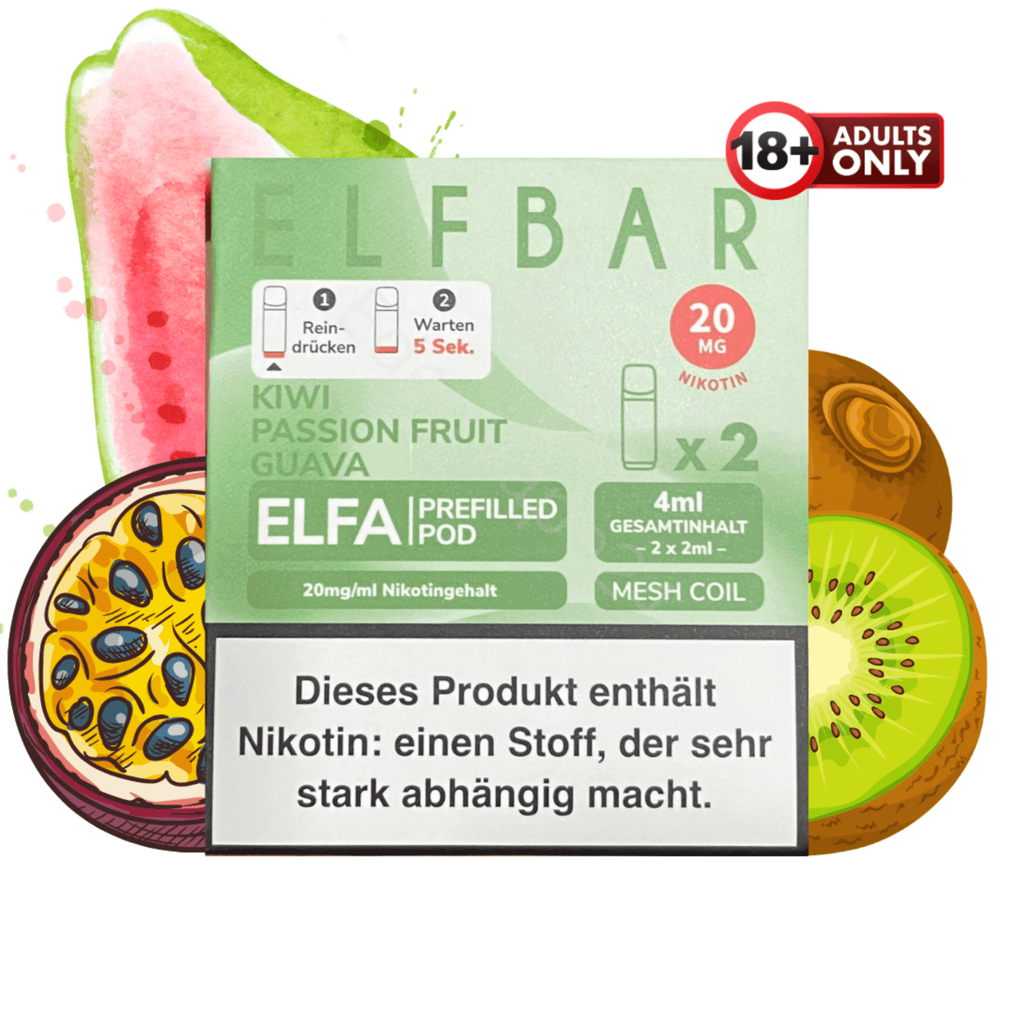 Elfbar ELFA Pod - Kiwi Passion Fruit Guava - EdenVape24
