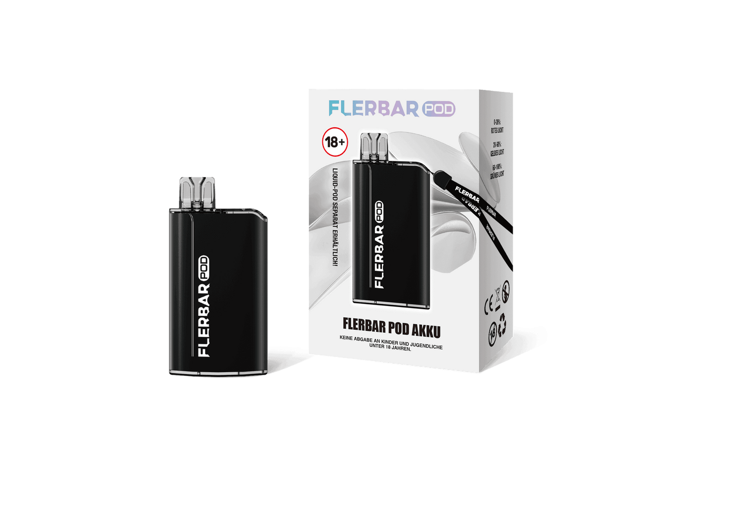 Flerbar Pod Akkuträger Schwarz - EdenVape24