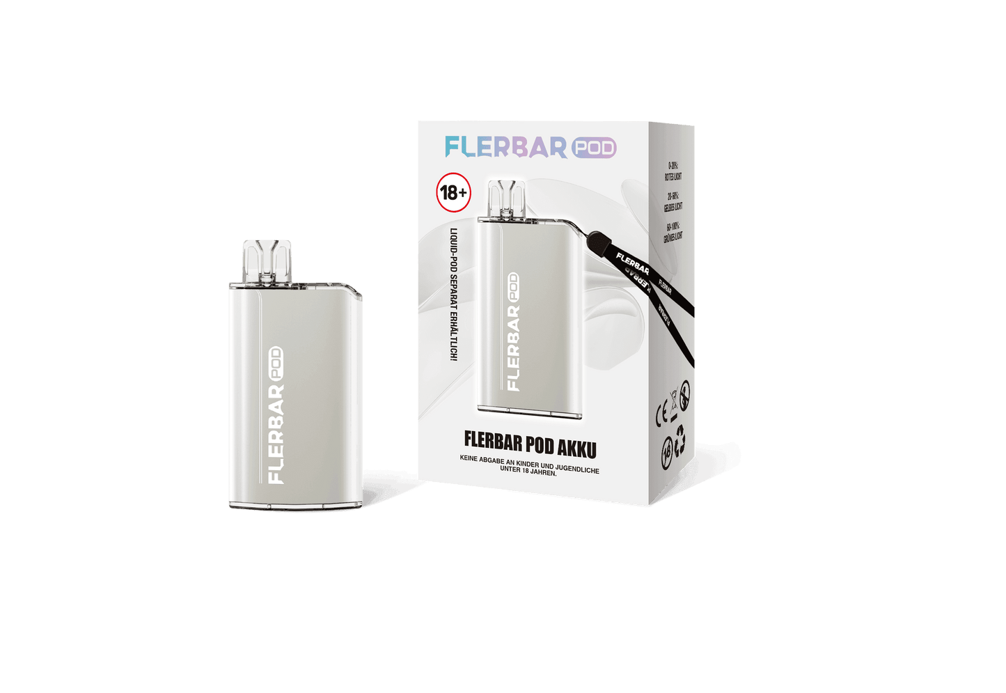 Flerbar Pod Akkuträger Silber - EdenVape24