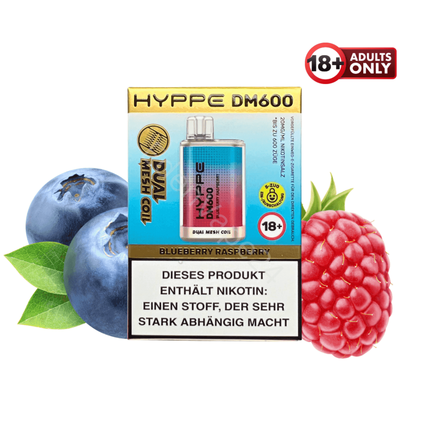 Flerbar HYPPE DM600 - Blueberry Raspberry - EdenVape24
