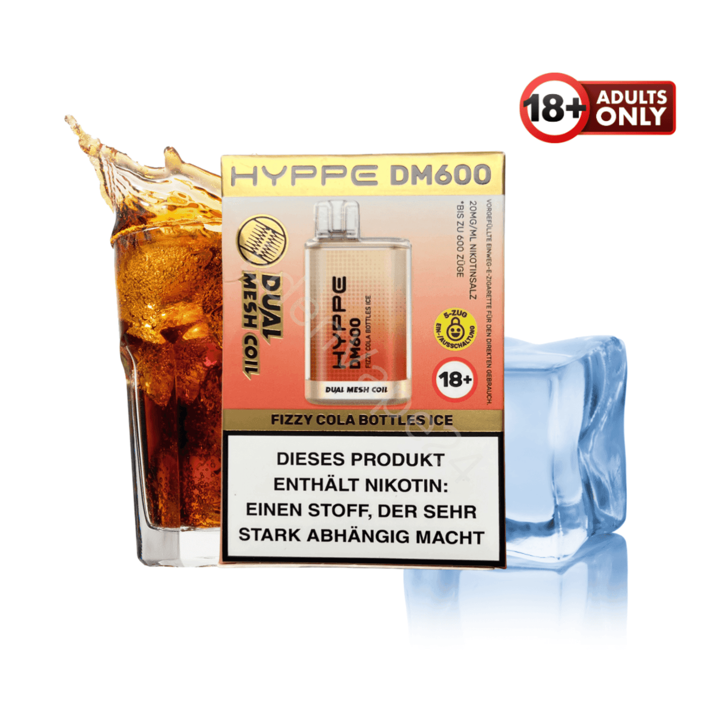 Flerbar HYPPE DM600 - Fizzy Cola Bottles Ice - EdenVape24