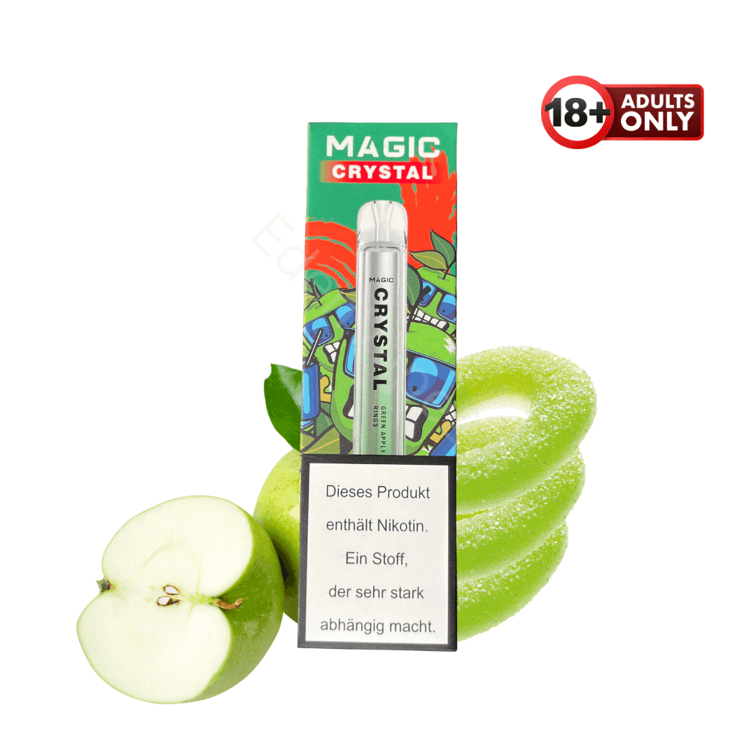 Magic Puff Crystal Green Apple Rings - EdenVape24