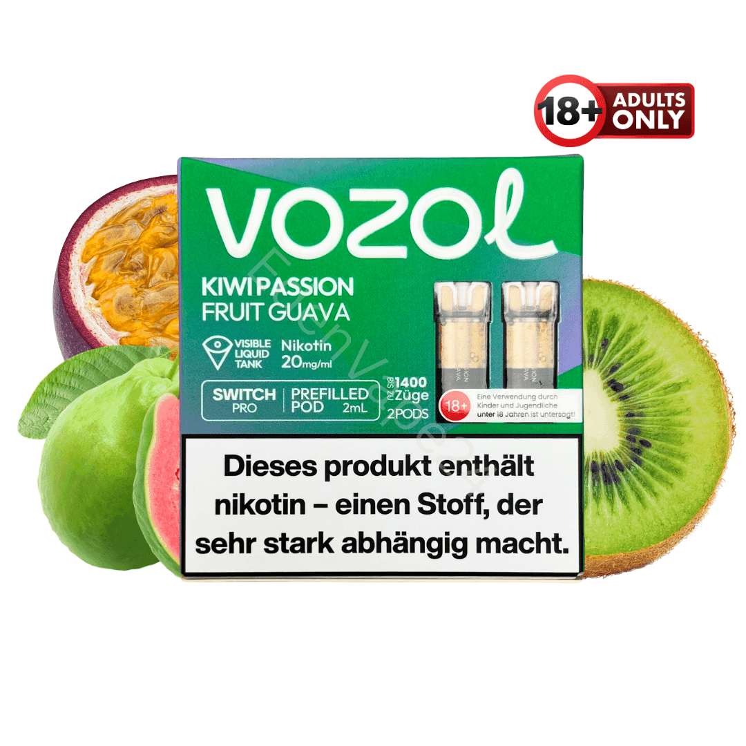 Vozol Pod - Kiwi Passion Fruit Guava - EdenVape24