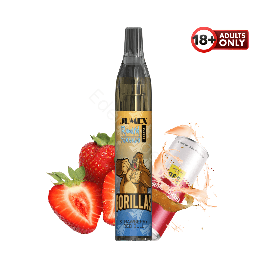 RandM Tornado 600 Fumot Vapes - Strawberry Red Bull - EdenVape24