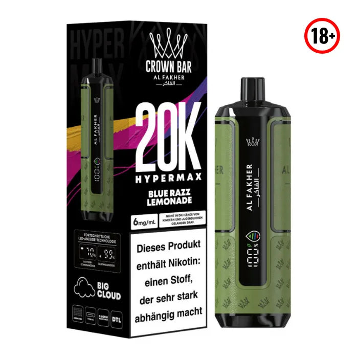 Al Fakher Big Puff Hypermax 20k Blue Razz Lemonade