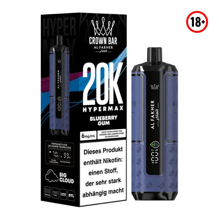 Al Fakher Big Puff Hypermax 20k Blueberry Gum