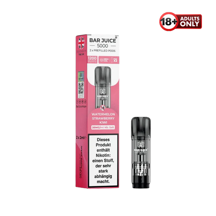 Bar Juice Prefilled Pod Watermelon Strawberry Kiwi