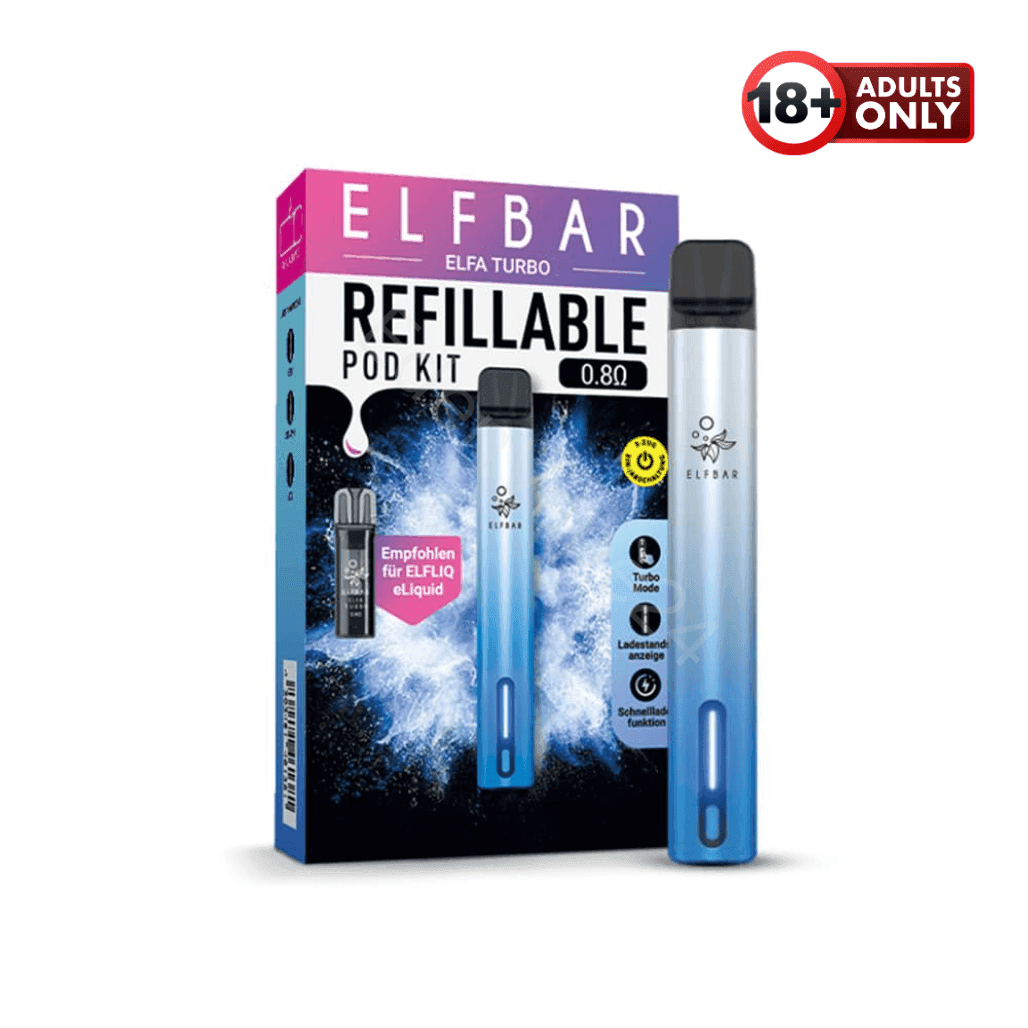 Elfbar ELFA Turbo Open Pod Kit - Cyan - EdenVape24