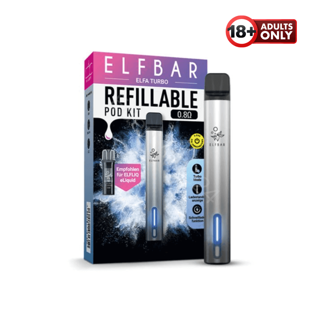 Elfbar ELFA Turbo Open Pod Kit - Black - EdenVape24
