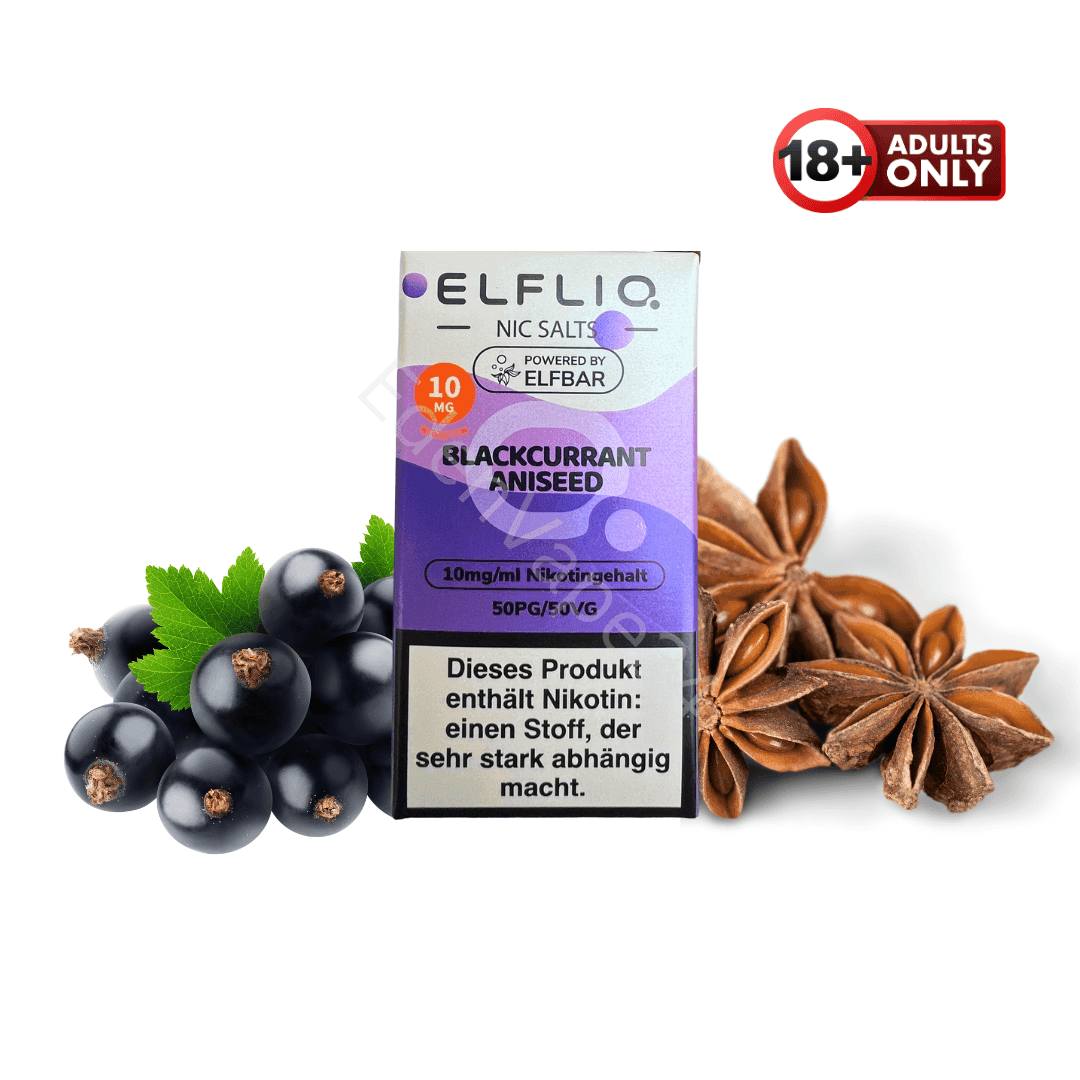 Elfbar Elfliq - Blackcurrant Anissed - 10mg Liquid - EdenVape24