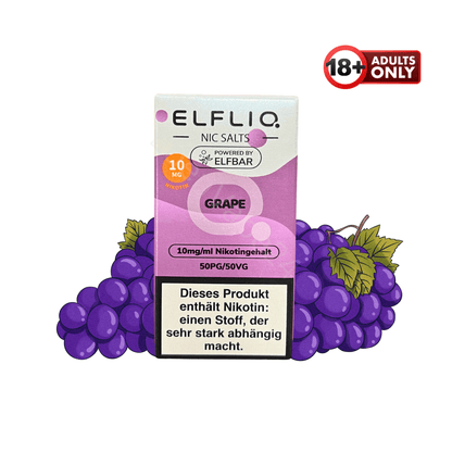 Elfbar Elfliq - Grape - 10mg Liquid - EdenVape24