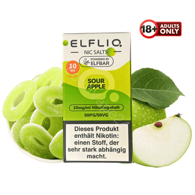 Elfliq by Elfbar - Sour Apple - Nikotinsalz Liquid