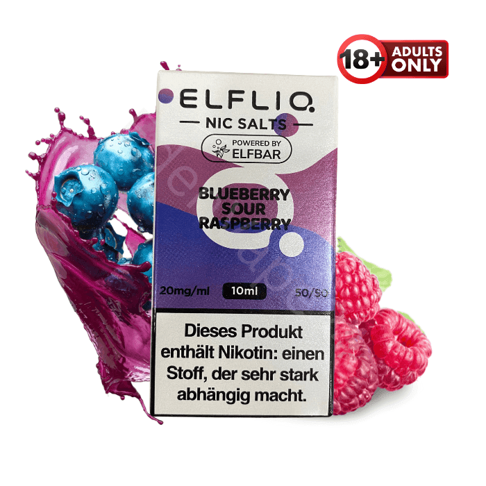 Elfbar Elfliq - Blueberry Sour Raspberry - 20mg Liquid - EdenVape24