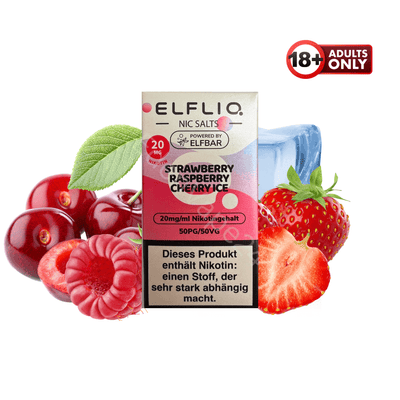 Elfliq by Elfbar - Strawberry Raspberry Cherry Ice - Nikotinsalz Liquid