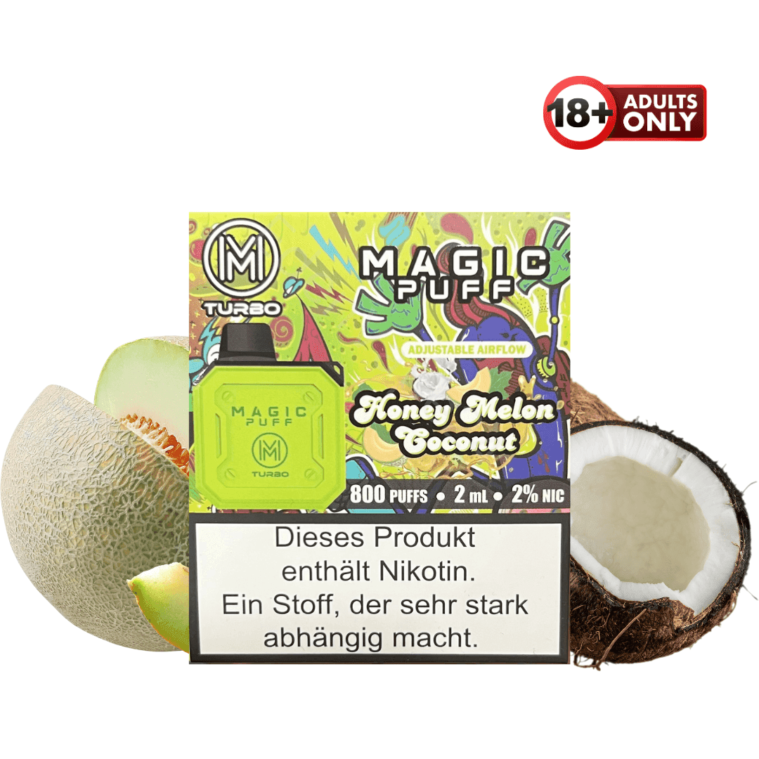 Magic Puff Turbo 800 Honey Melon Coconut - EdenVape24