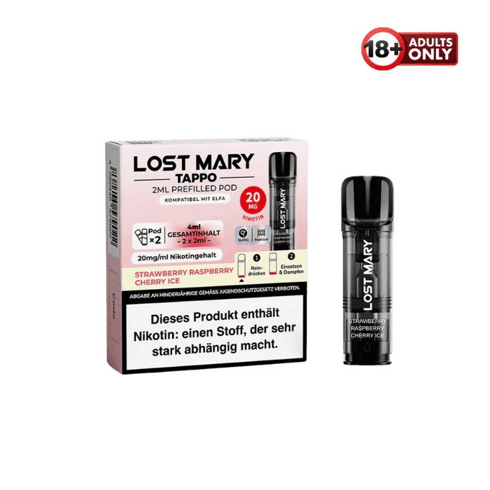 Lost Mary Pods - Strawberry Raspberry Cherry Ice - EdenVape24