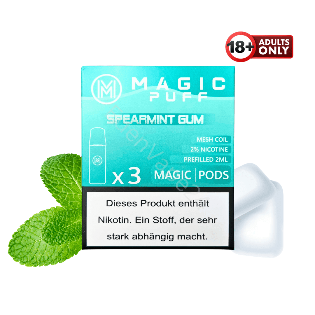 Magic Puff Pods - Spearmint Gum - EdenVape24