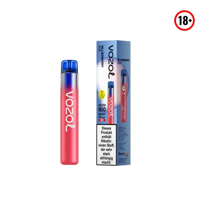 Vozol Neon 800 Blueberry Ice Einweg Vape 