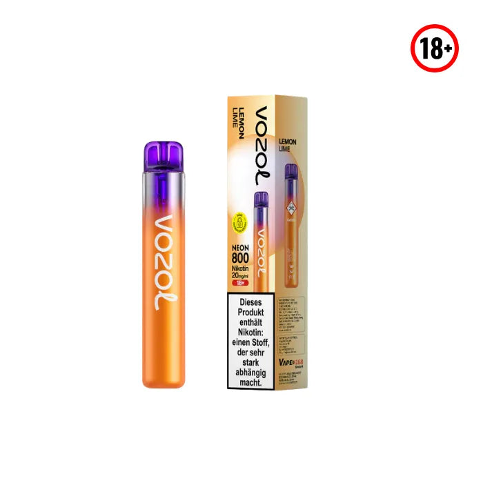 Vozol Neon 800 Lemon Lime Einweg Vape 