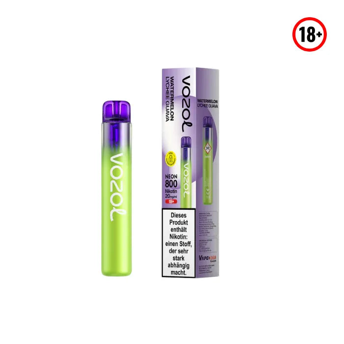 Vozol Neon 800 Watermelon Lychee Guava Einweg Vape 